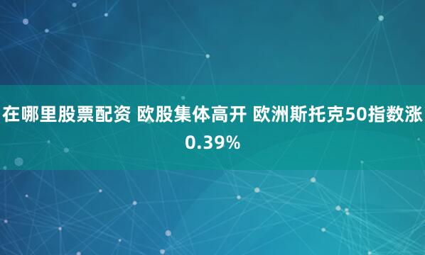 在哪里股票配资 欧股集体高开 欧洲斯托克50指数涨0.39%